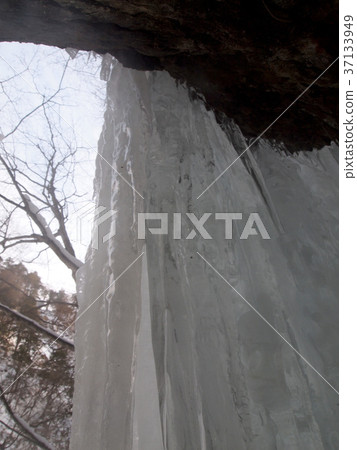 Flow of frozen waterfall Flow of frozen waterfall 37133949