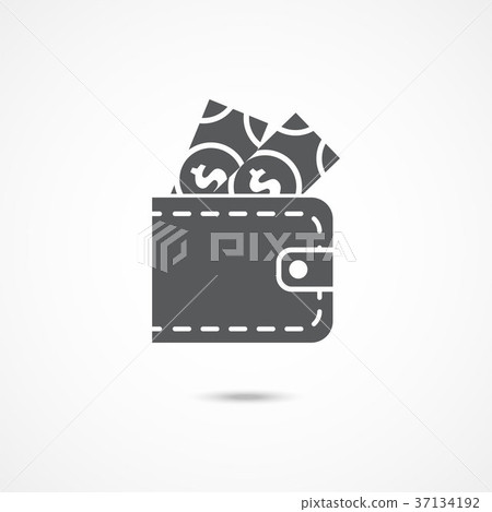 Wallet icon on white Wallet icon on white 37134192