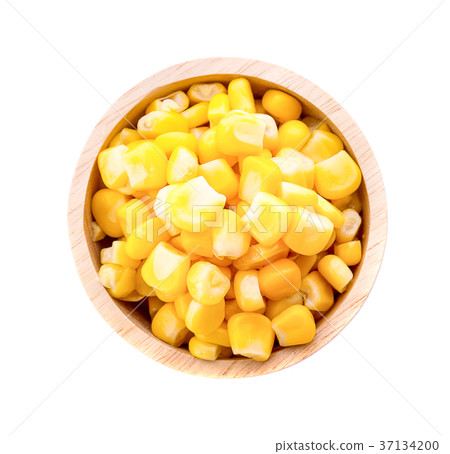 corn in a bowl on a white background corn in a bowl on a white background 37134200