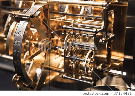 Mechanism of old clock, days wheel Mechanism of old clock, days wheel 37134451