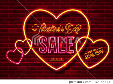 Valentines day sale banner template 37134674