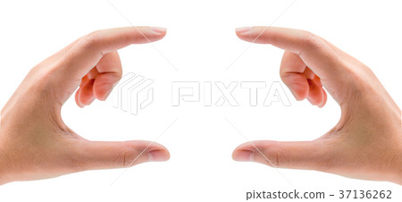 Man hands holding or pressing something 37136262