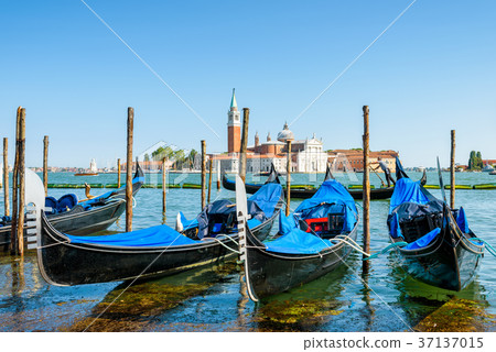 Gondolas in Venice, Italy 37137015