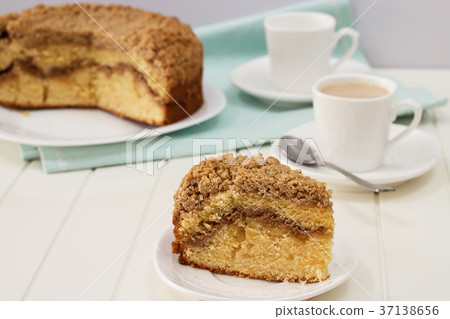 Piece of homemade Cinnamon crumble coffee cake 37138656