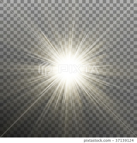 Glow light burst effect on transparent background 37139124