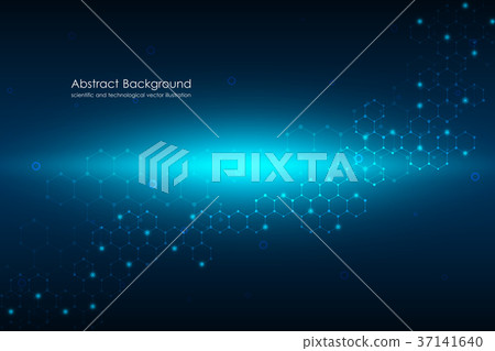 Abstract hexagonal background. Medical, scientific 37141640