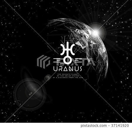 Planet Uranus in the form of polygonal mesh 37141920