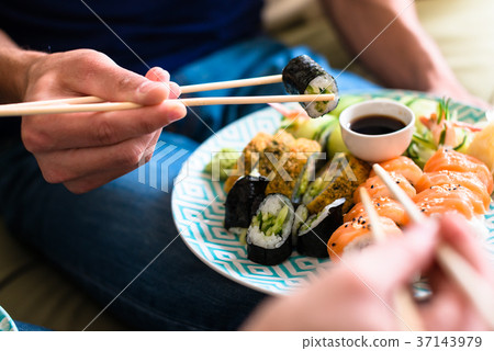 Close-up of traditional Japanese food during Close-up of traditional Japanese food during 37143979