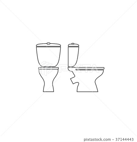 Toilet furniture Sign. Toilet seat. Icon Set. 37144443