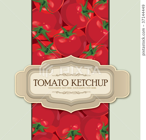Tomato label. Vegetable sign. Food background Tomato label. Vegetable sign. Food background 37144449
