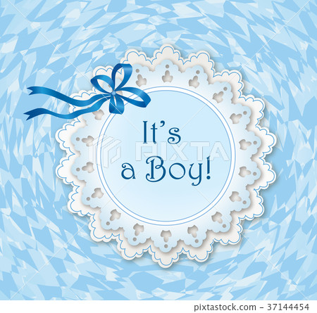 Newborn frame. Greeting Card border for boy 37144454