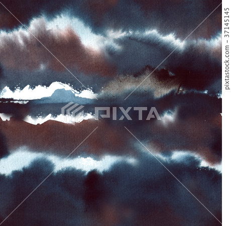 Abstract ink seamless pattern 37145145