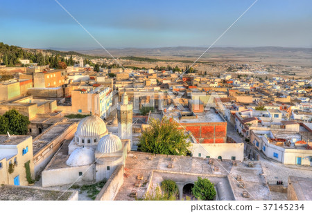 Skyline of El Kef, a city in northwestern Tunisia 37145234