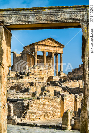 The Roman Capitol at Dougga. UNESCO heritage site The Roman Capitol at Dougga. UNESCO heritage site 37145262