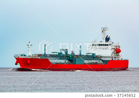 Red cargo tanker ship Red cargo tanker ship 37145652