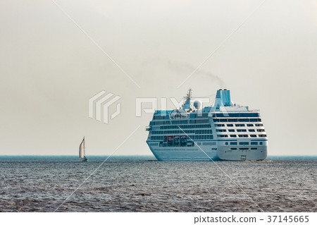 Luxury cruise liner in travel 37145665