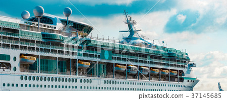 Luxury cruise liner in travel Luxury cruise liner in travel 37145685