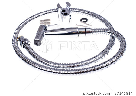 Chrome-plated shower with hose 37145814