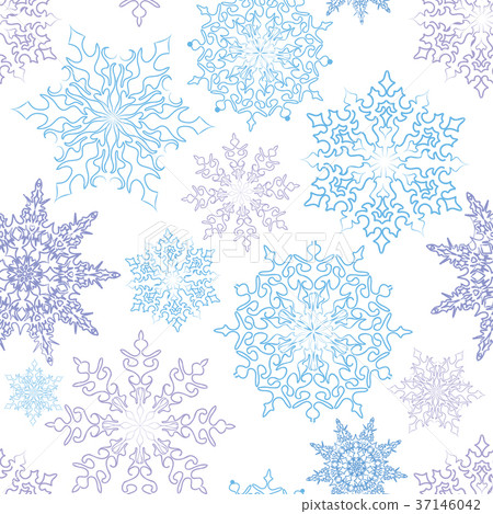 Snow seamless pattern. Winter holiday background Snow seamless pattern. Winter holiday background 37146042