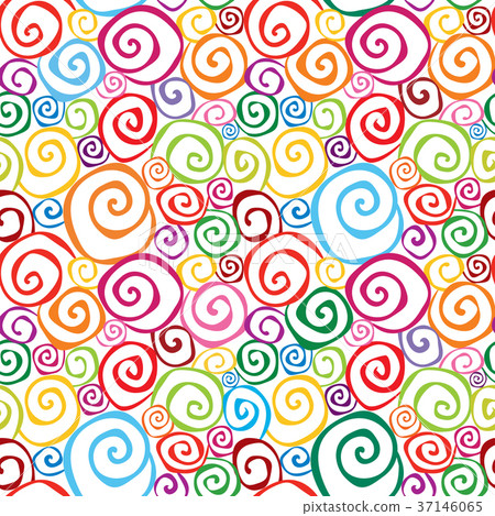 Abstract seamless pattern. Swirl line background - Stock Illustration ...