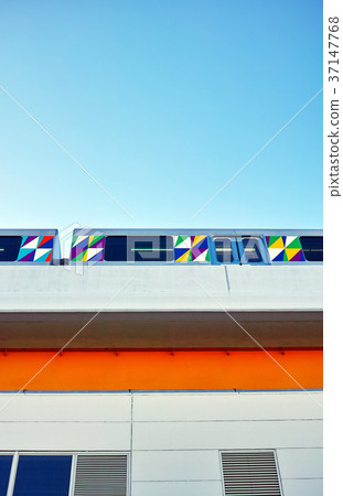 Yokohama Kanazawa Industrial Park AGT and blue sky 37147768