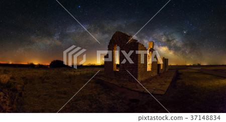 Milky way at Fort Griffin, Texas USA 37148834