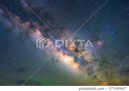 Milky way at Terlingua ghost town, Texas 37148947