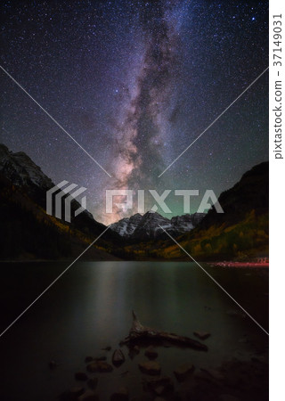 Milky way over Maroon Bells Colorado, Fall Milky way over Maroon Bells Colorado, Fall 37149031