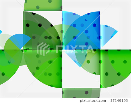Geometric circle abstract banner 37149193