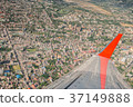 City view form window of airplane 37149888