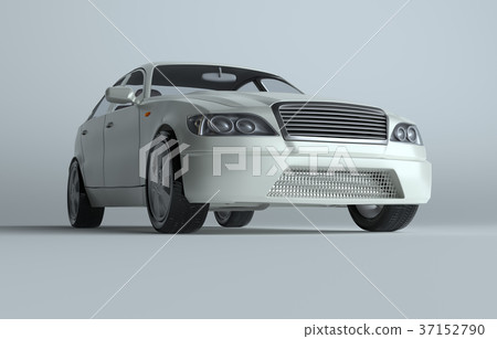 Generic brandless sports car on gray background Generic brandless sports car on gray background 37152790