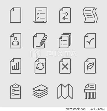 Paper sheet line icon Paper sheet line icon 37153282