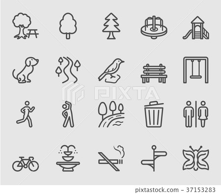 Park outdoor line icon Park outdoor line icon 37153283