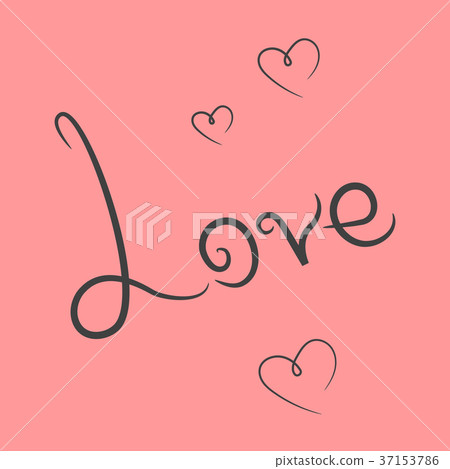 Love word hand drawn lettering note design element Love word hand drawn lettering note design element 37153786