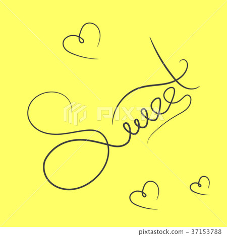 Sweet word hand drawn lettering design element Sweet word hand drawn lettering design element 37153788
