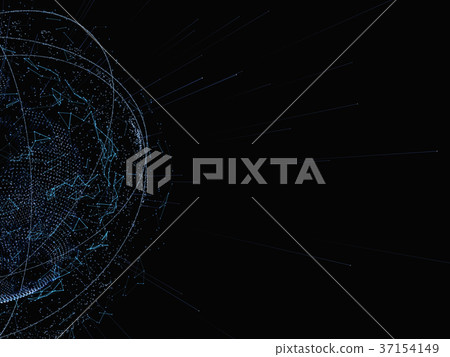 3d illustration of digital virtual planet Earth 37154149