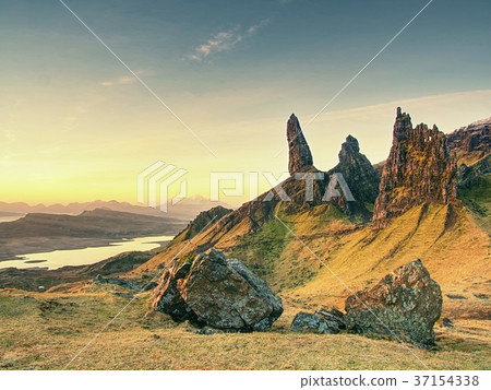 Old Man of Storr, Isle of Skye Scotland, morning Old Man of Storr, Isle of Skye Scotland, morning 37154338