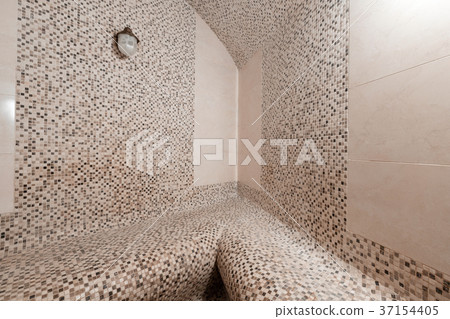 Interior of a Turkish bath with ceramic tile in Interior of a Turkish bath with ceramic tile in 37154405
