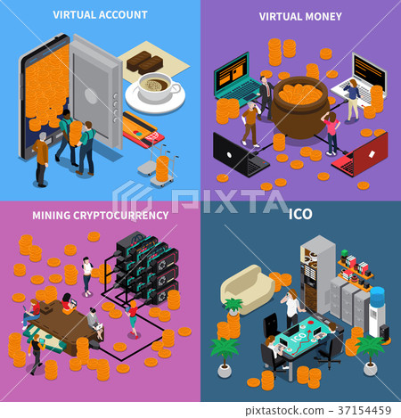 ICO Isometric Design Concept 37154459