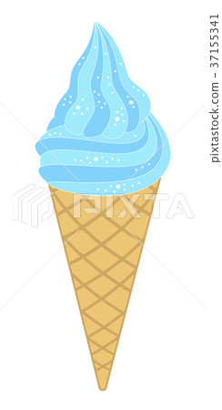 Ice cream sundae in waffle cone. Ice cream sundae in waffle cone. 37155341