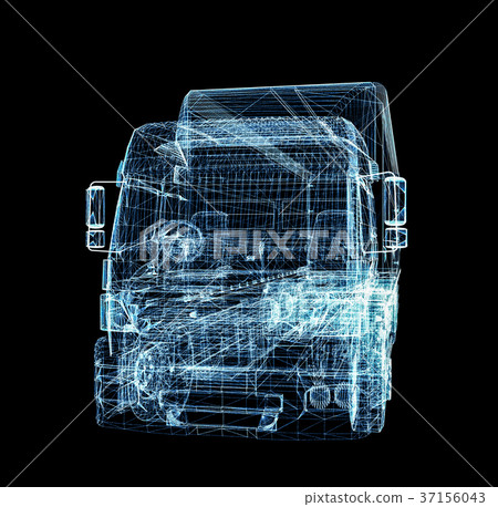Digital Truck. The concept of digital technology Digital Truck. The concept of digital technology 37156043