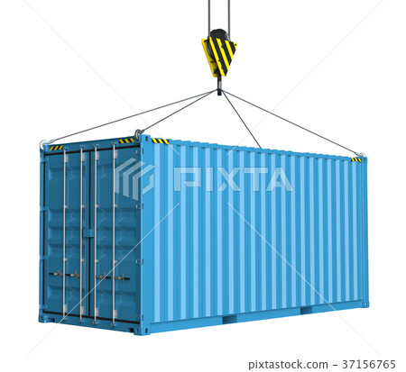 Service delivery - cargo container hoisted by hook 37156765