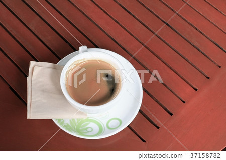 coffee cappuccino on the wood floor background coffee cappuccino on the wood floor background 37158782