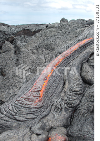 lava in lava field Hawaii volcanoes National Park 37159331