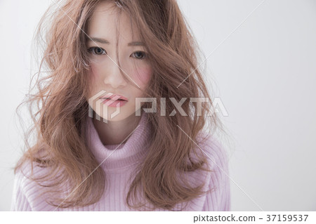 Yufuwa Medium Hair Japanese Hair Style Stock Photo 37159537
