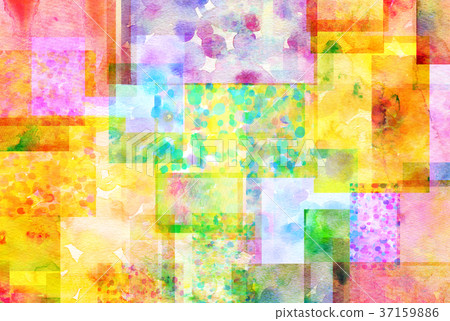 Watercolor texture collage 37159886