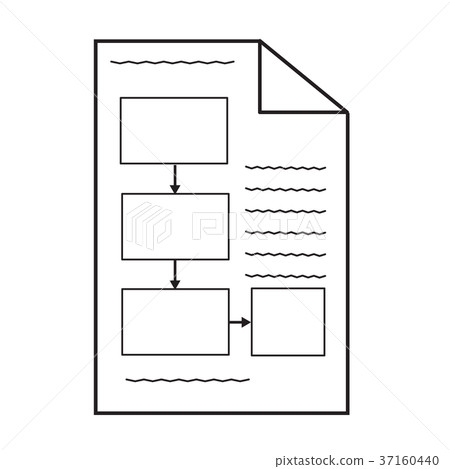 business plan icon on white background. business plan icon on white background. 37160440
