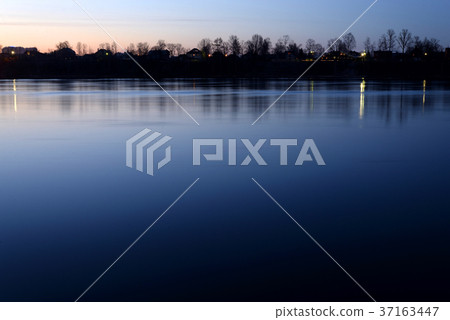 River at evening. River at evening. 37163447