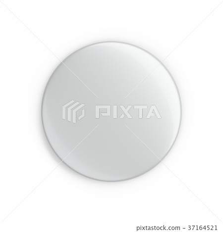 3d rendering Blank button badge isolated on white 3d rendering Blank button badge isolated on white 37164521
