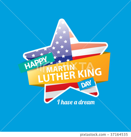 vector Martin Luther King Jr day us sticker or 37164535